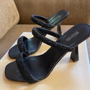 Michael Kors Clara Embellished Snake Embossed Sandal